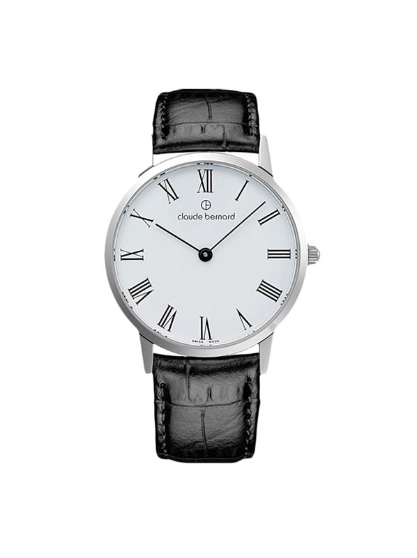 Мужские часы CLAUDE BERNARD 20060 3 BR классические, круглые, белые и гарантией 24 месяца