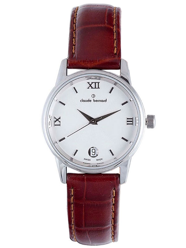 Женские часы CLAUDE BERNARD 61162 3 AIN классические, круглые, белые и гарантией 24 месяца