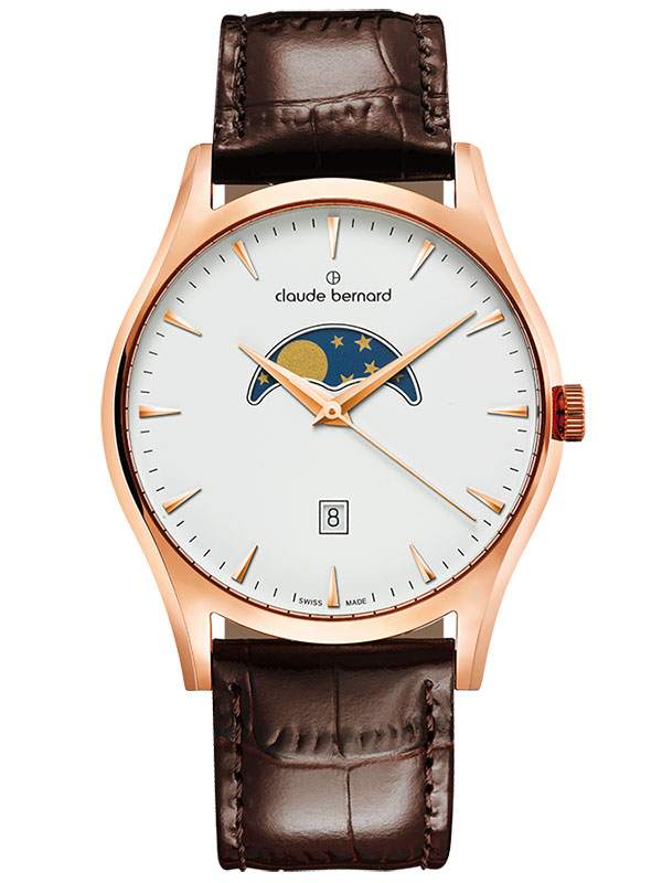 Мужские часы CLAUDE BERNARD 79010 37R BIR классические, круглые, белые и гарантией 24 месяца