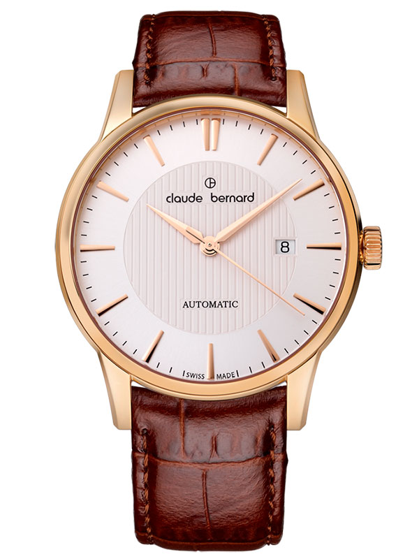 Мужские часы CLAUDE BERNARD 80091 37R AIR классические, круглые, бежевые и гарантией 24 месяца