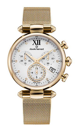 Женские часы CLAUDE BERNARD 10216 37J APD1 классические, круглые, металлик и гарантией 24 месяца