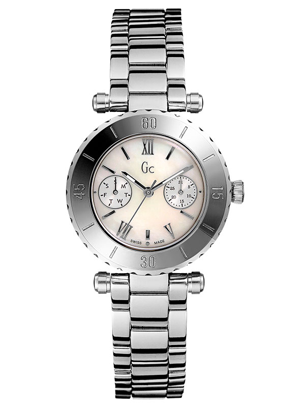 Женские часы GC I20026L1S классические, перламутр и гарантией 24 месяца