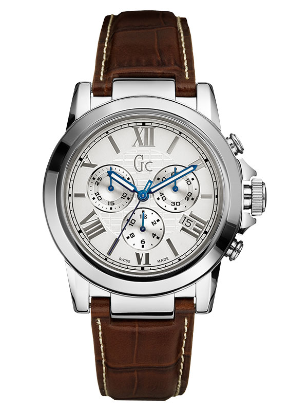 Мужские часы GC X41003G1 классические, металлик и гарантией 24 месяца
