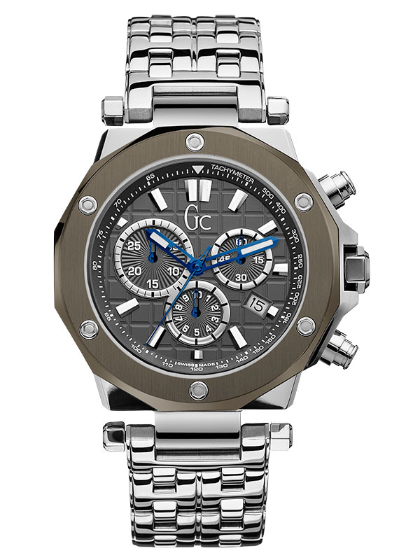 Мужские часы GC X72009G5S спортивные, серые и гарантией 24 месяца