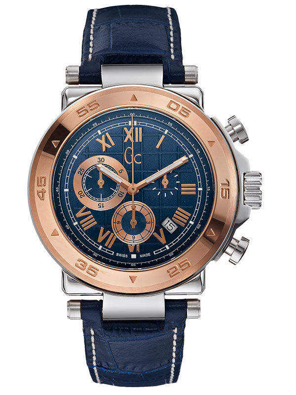 Мужские часы GC X90015G7S спортивные, синий и гарантией 24 месяца