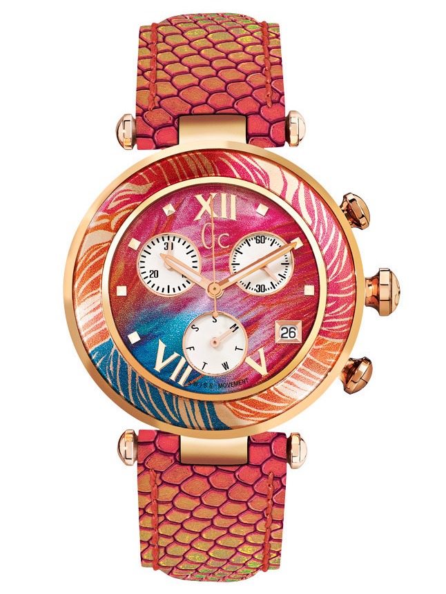 Женские часы GC Y05011M3 fashion, розовые и гарантией 24 месяца