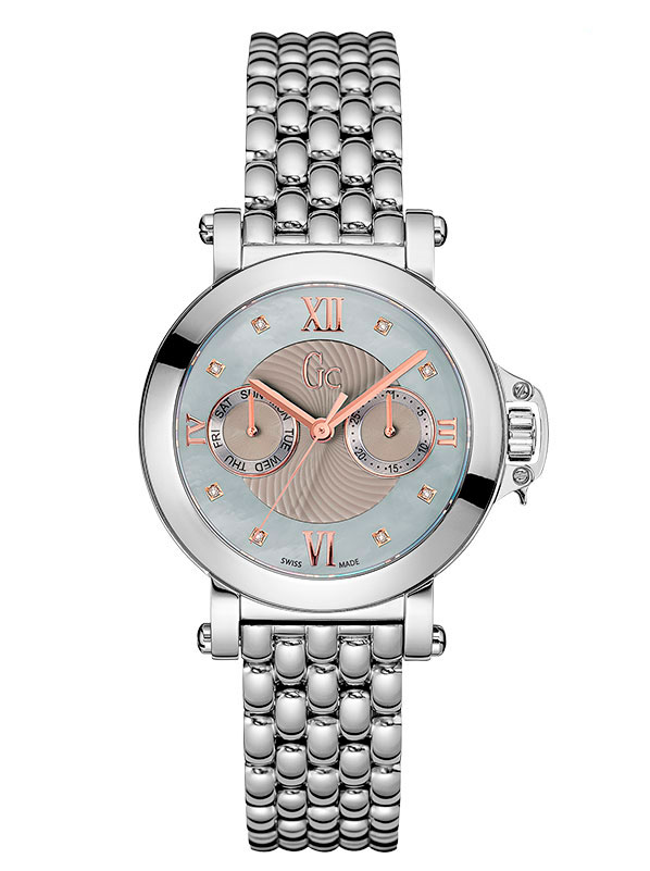 Женские часы GC X40108L1S классические, перламутр и гарантией 24 месяца