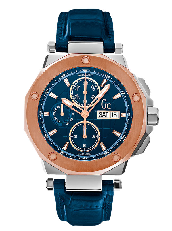 Мужские часы GC X48004G7S классические, синий и гарантией 24 месяца