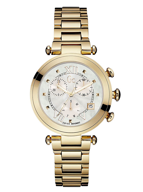 Женские часы GC Y05008M1 классические, перламутр и гарантией 24 месяца