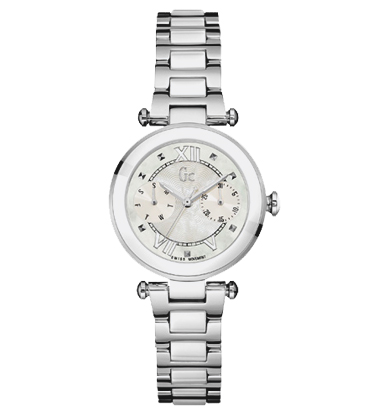 Женские часы GC Y06003L1 классические, перламутр и гарантией 24 месяца