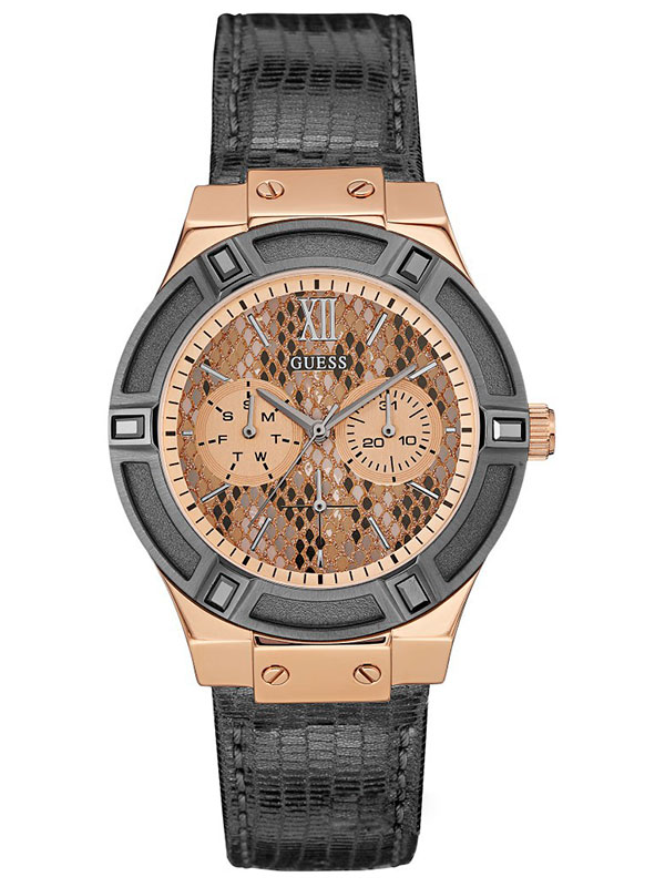 Женские часы GUESS W0289L4 fashion, круглые с камнями и гарантией 24 месяца