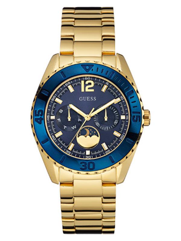 Женские часы GUESS W0565L4 спортивные, круглые, синий и гарантией 24 месяца