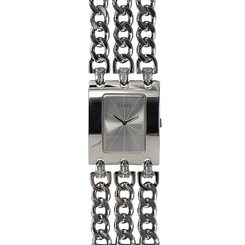 Женские часы Guess I95194L1 fashion, прямоугольные, металлик и гарантией 24 месяца