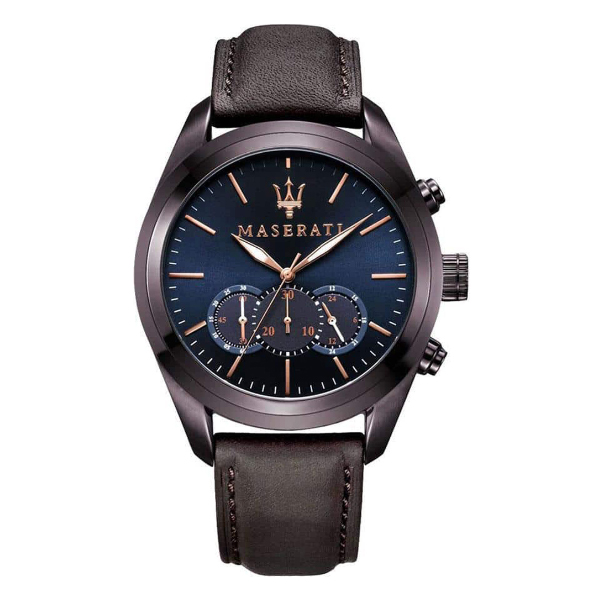 Мужские часы MASERATI R8871612008 классические, круглые, синий и гарантией 12 месяцев
