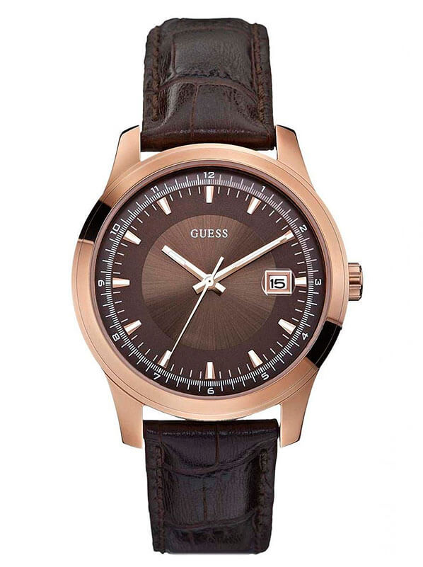 Годинник чоловічий Guess W0250G2 fashion, круглий, коричневий та гарантією 24 місяці