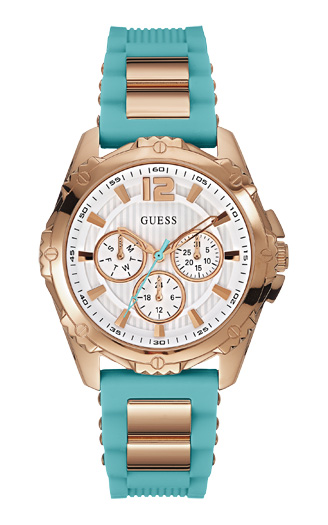 Женские часы GUESS W0325l10 спортивные, круглые, белые и гарантией 24 месяца