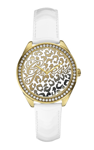 Женские часы GUESS W0401L1 fashion, круглые с камнями и гарантией 24 месяца