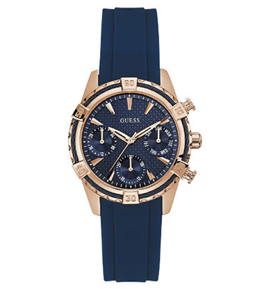 Женские часы GUESS W0562L3 спортивные, круглые, синий и гарантией 24 месяца