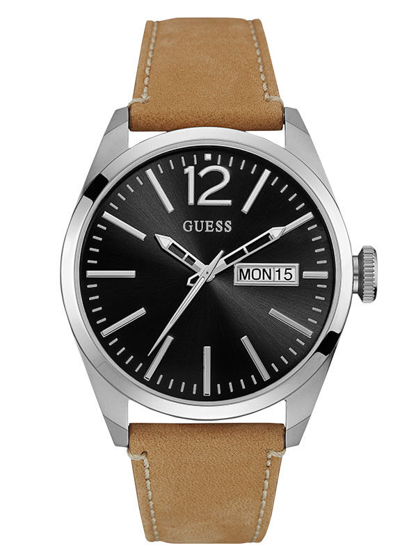 Мужские часы GUESS W0658G7 классические, круглые, черные и гарантией 24 месяца