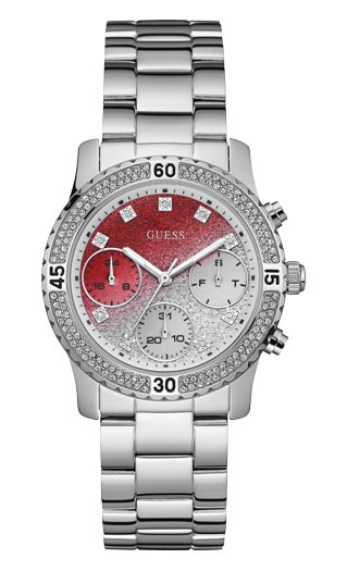 Женские часы GUESS W0774L7 fashion, круглые с камнями и гарантией 24 месяца