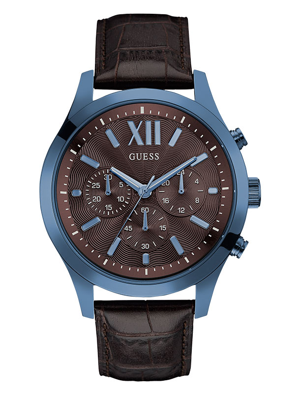 Годинник чоловічий GUESS W0789G2 класичний, круглий, коричневий та гарантією 24 місяці