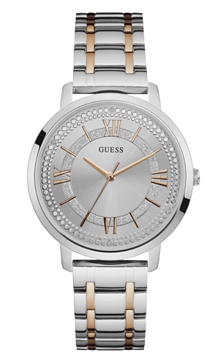 Годинник жіночий GUESS W0933L6 класичний, круглий, металлик та гарантією 24 місяці
