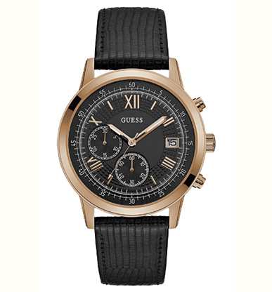 Годинник чоловічий GUESS W1000G4 класичний, круглий, чорний та гарантією 24 місяці