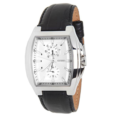 Часы GUESS W11108G1 классические, бочка, металлик и гарантией 24 месяца