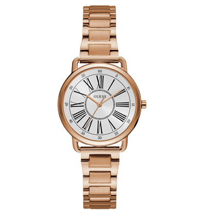 Женские часы GUESS W1148L3 классические, круглые, металлик и гарантией 24 месяца