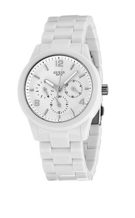Женские часы GUESS W11603L1  спортивные, круглые, белые и гарантией 24 месяца