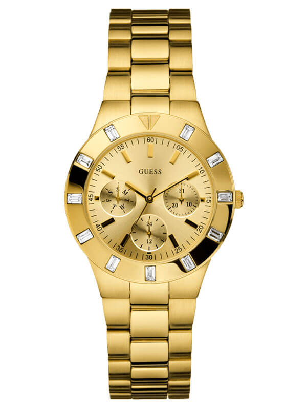 Женские часы Guess W13576L1 спортивные, круглые, золото и гарантией 24 месяца