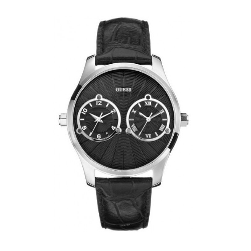 Часы GUESS W70004G2 fashion, круглые, черные и гарантией 24 месяца