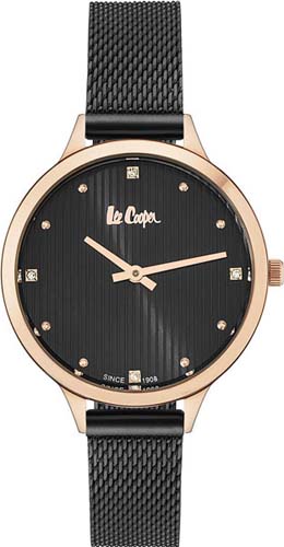 Женские часы LEE COOPER LC06460.450 классические, круглые, черные и гарантией 12 месяцев