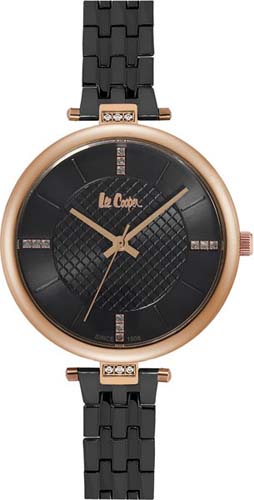 Женские часы LEE COOPER LC06464.450 классические, круглые, черные и гарантией 12 месяцев