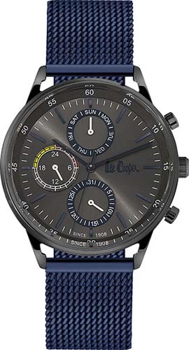 Мужские часы LEE COOPER LC06479.060 классические, круглые, черные и гарантией 12 месяцев