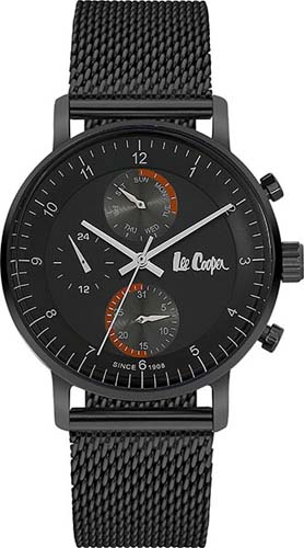 Мужские часы LEE COOPER LC06495.650 классические, круглые, черные и гарантией 12 месяцев