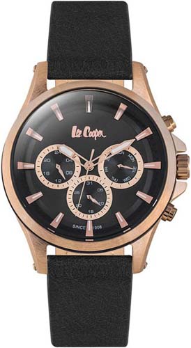 Мужские часы LEE COOPER LC06502.451 классические, круглые, черные и гарантией 12 месяцев
