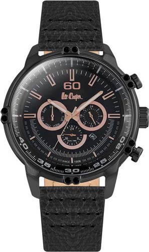 Мужские часы LEE COOPER LC06506.651 классические, круглые, черные и гарантией 12 месяцев