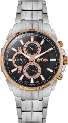 Мужские часы LEE COOPER LC06511.550 классические, круглые, черные и гарантией 12 месяцев