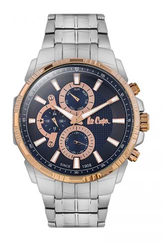 Мужские часы LEE COOPER LC06511.590 классические, круглые, синий и гарантией 12 месяцев