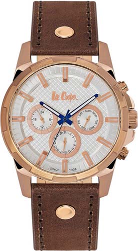 Мужские часы LEE COOPER LC06515.432 классические, круглые, серые и гарантией 12 месяцев