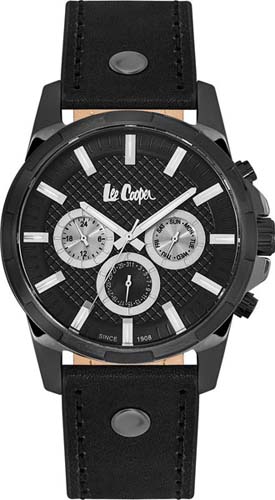 Мужские часы LEE COOPER LC06515.651 классические, круглые, черные и гарантией 12 месяцев