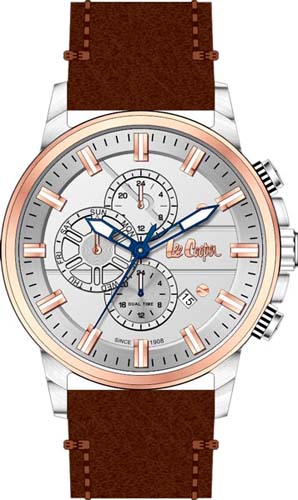 Мужские часы LEE COOPER LC06655.532 классические, круглые, серые и гарантией 12 месяцев