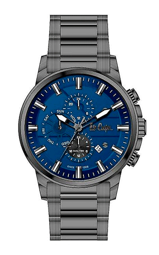 Мужские часы LEE COOPER LC06656.090 классические, круглые, синий и гарантией 12 месяцев