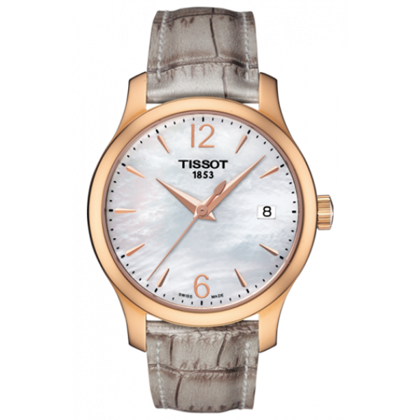 Женские часы tissot T063.210.37.117.00 классические, перламутр и гарантией 24 месяца