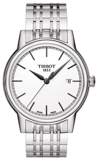 Мужские часы Tissot T085.410.11.011.00 классические, белые и гарантией 24 месяца