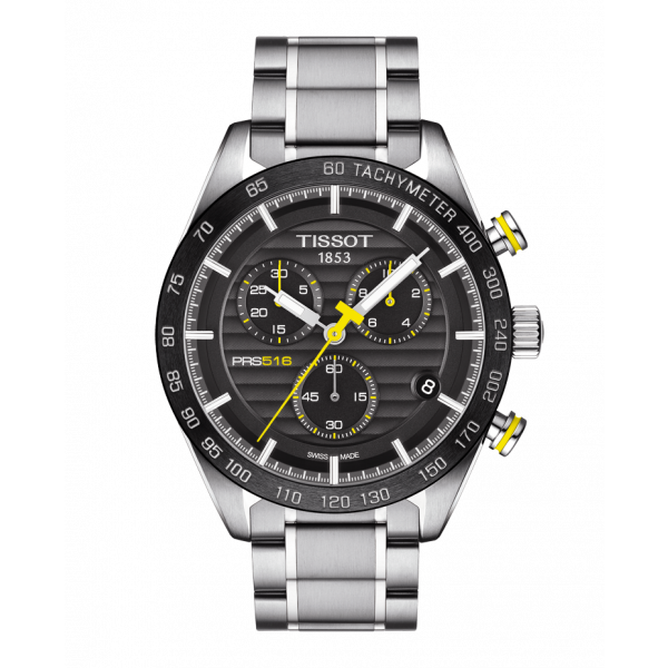 Мужские часы хронограф Tissot T100.417.36.051.00 спортивные, черные и гарантией 24 месяца
