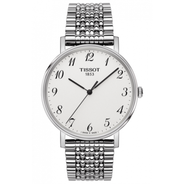 Мужские часы Tissot T109.410.11.032.00 классические, белые и гарантией 24 месяца