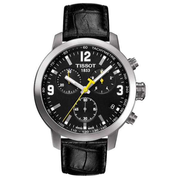 Мужские часы хронограф Tissot T055.417.16.057.00 спортивные, черные и гарантией 24 месяца