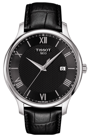 Мужские часы Tissot T063.610.16.058.00 классические, черные и гарантией 24 месяца